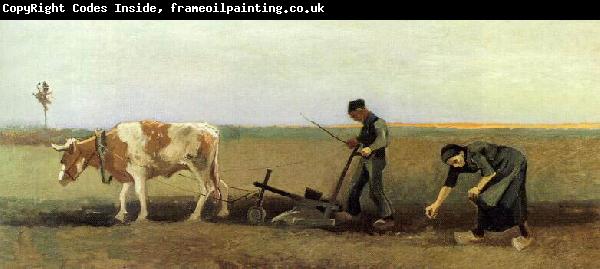 Vincent Van Gogh Planting potatoes